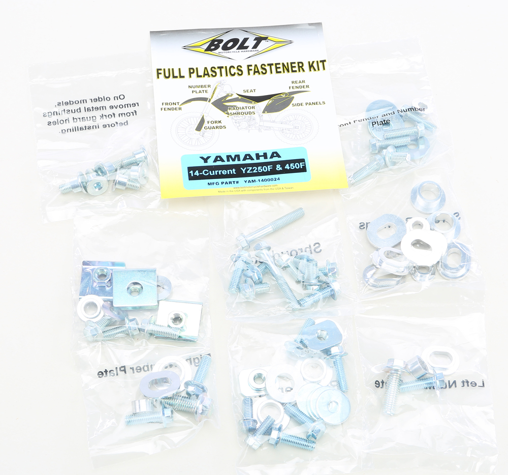 Full Plastic Fastener Kit - For 14-18 Yamaha YZ250F & YZ450F - Click Image to Close