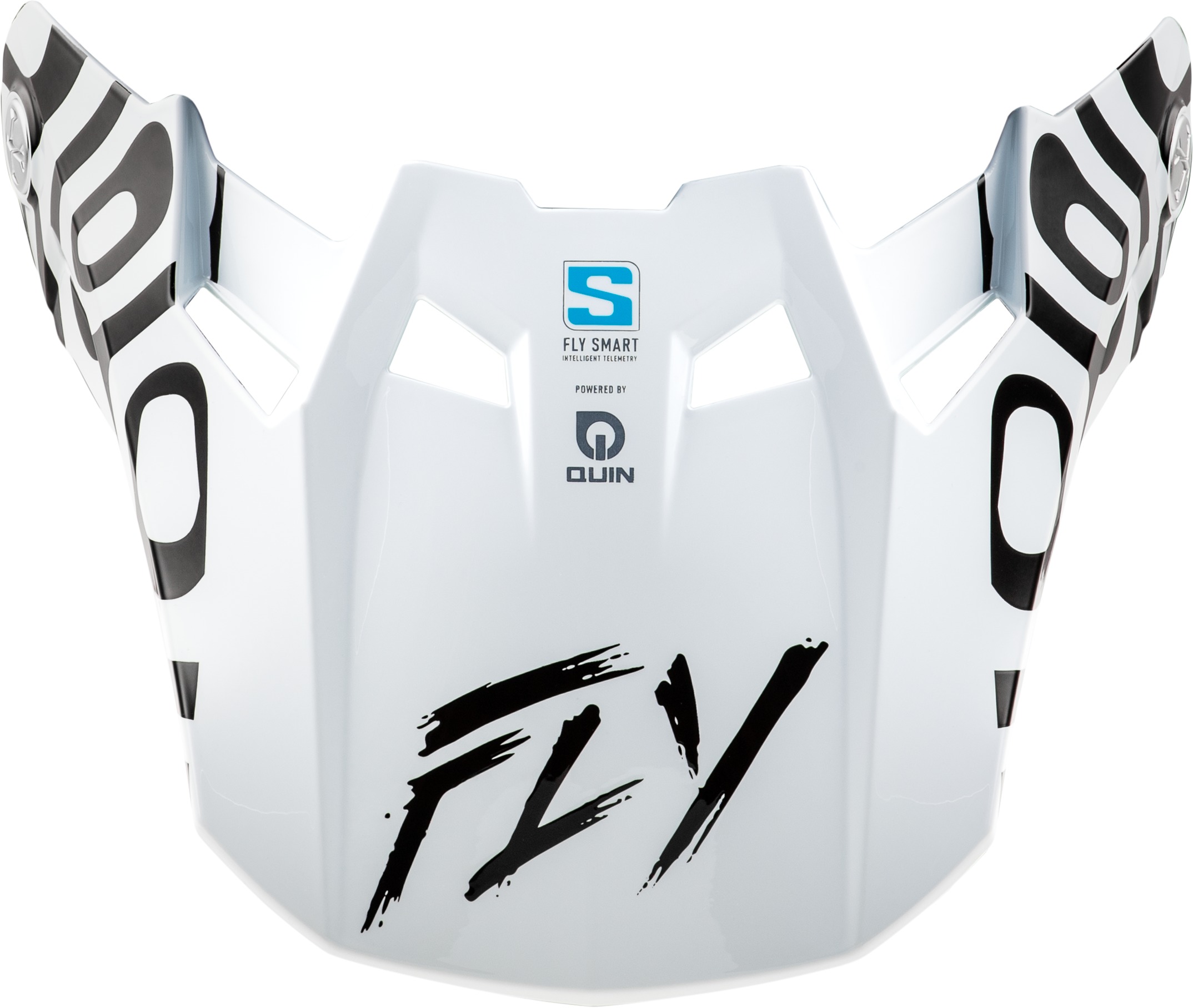 FLY RACING Formula S Carbon Abyss Visor White/Black XL/2X - Replacement visor for Formula S Carbon Abyss helmet - Click Image to Close
