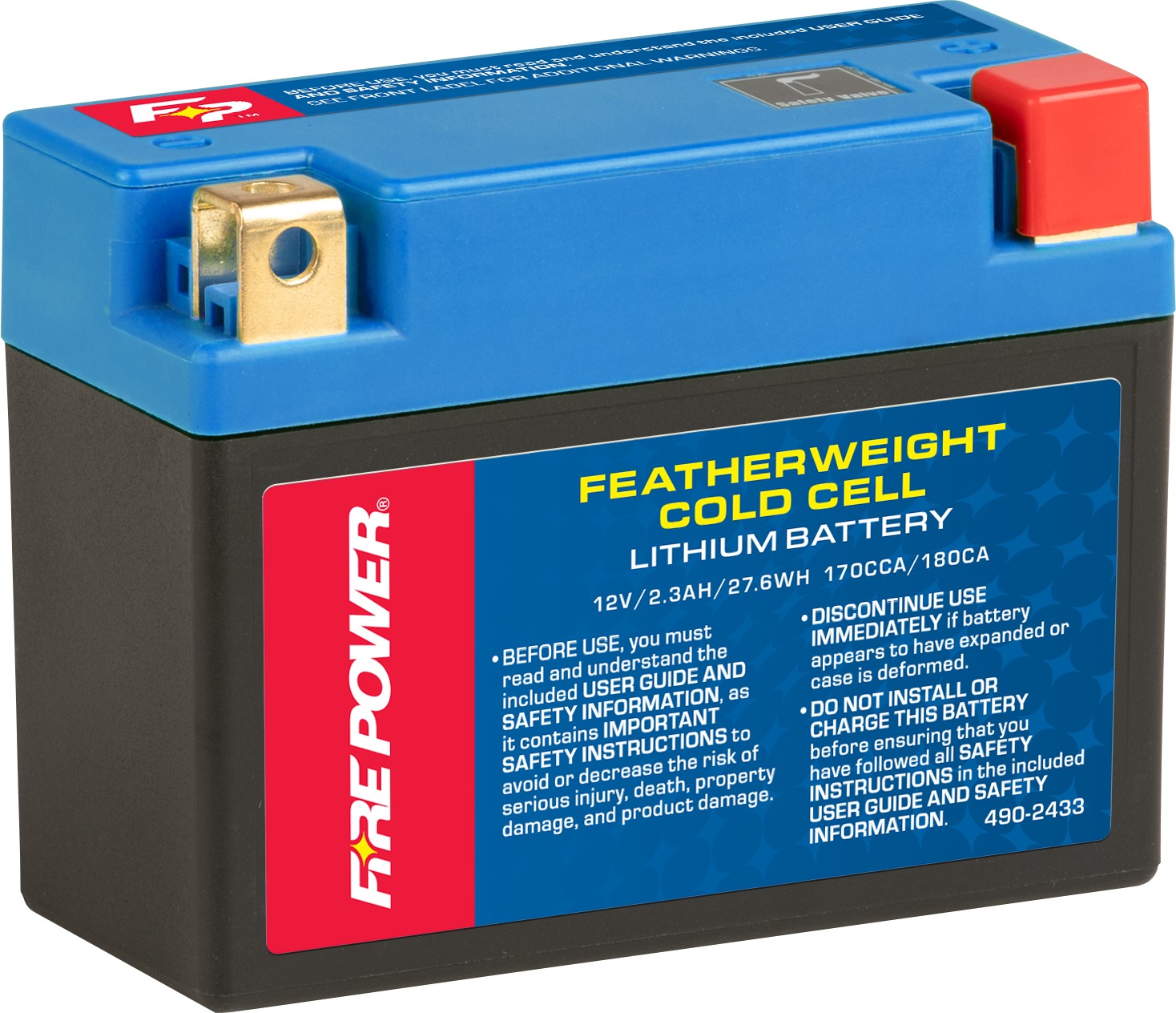 Fire Power HJ12L-FPZ Featherweight Lithium Battery 170 CCA - 12V Lithium Battery, 170 CCA, 27.6Wh - Click Image to Close