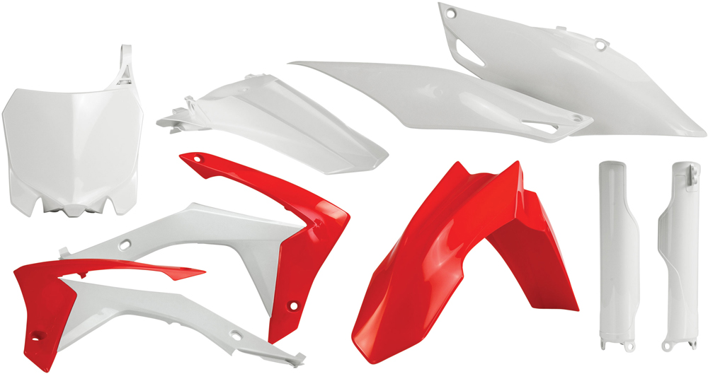 Full Plastic Kit - White/Red - For 13-16 Honda CRF450R 14-17 CRF250R - Click Image to Close