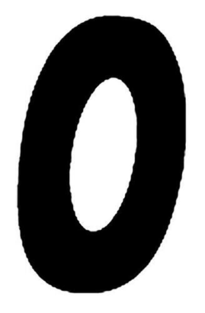 Dirt Digits 7" Black #0 Decal 3-Pack - Click Image to Close