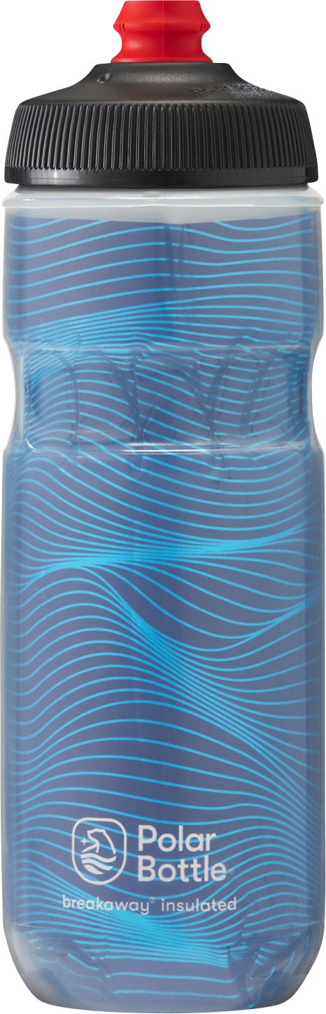 Breakaway Bolt Insulated Water Bottle Blue/Silver 20 oz - Click Image to Close