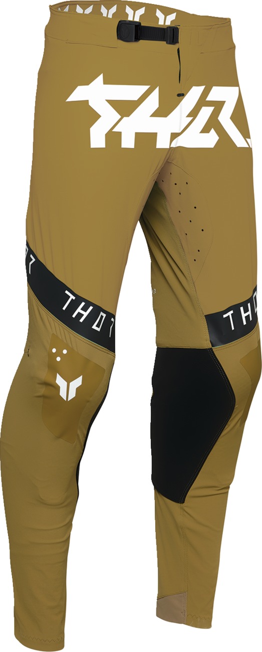 Thor Sportmode Flite Pants Tan Black White Men's Size 30 - Men's off-road pants, tan/black/white, size 30 - Click Image to Close