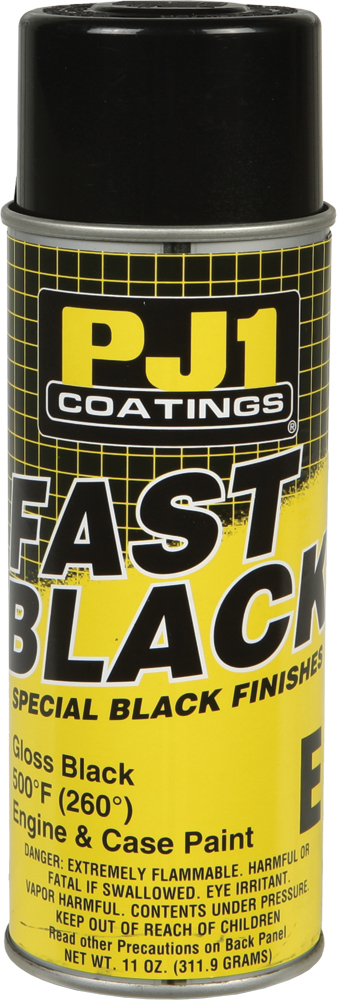 Fast Black 500f Engine Paint, Gloss Black, 11oz Aerosol - Click Image to Close