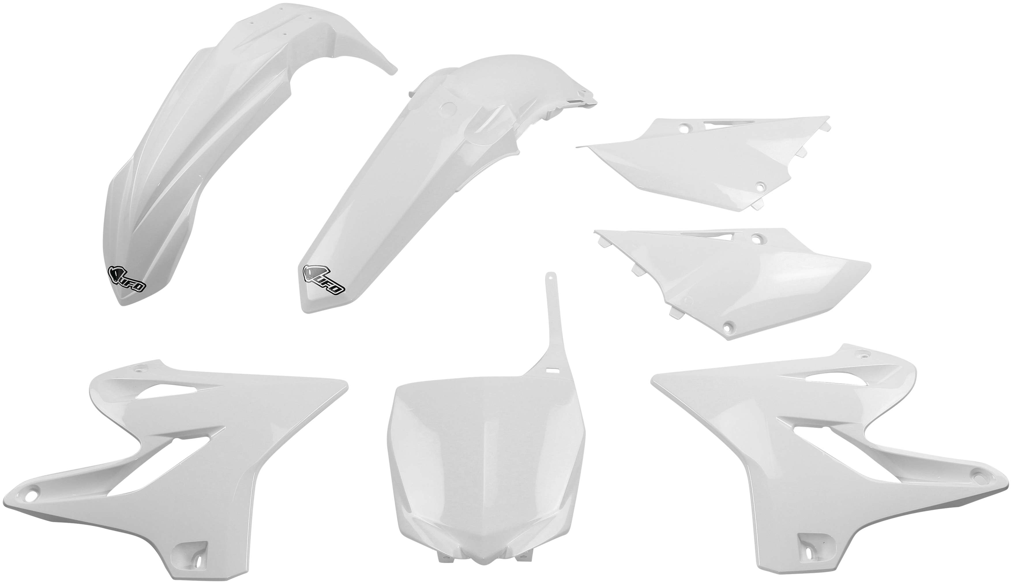 Full Body Replacement Plastic Kit - All White - For 15-21 Yamaha YZ125 & YZ250 - Click Image to Close