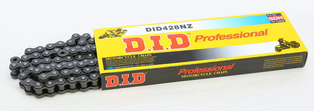 DID 428NZ Series Non O-Ring Drive Chain 120 Link Black - Non O-Ring drive chain, 428 pitch, 120 links, black - Click Image to Close