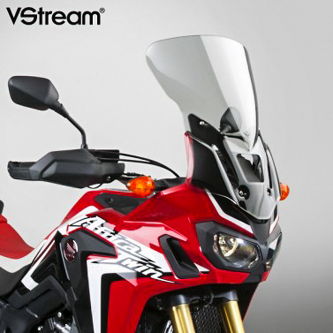 V-Stream Windscreen Light Grey - For 16-19 Honda Africa Twin CRF1000L - Click Image to Close