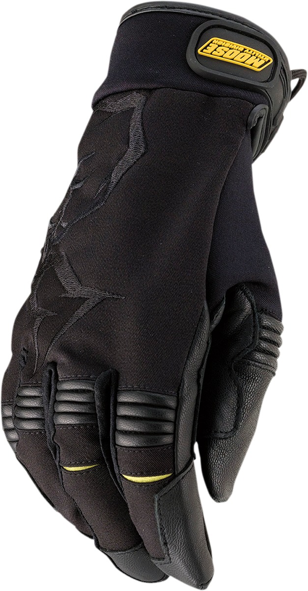 Moose Offroad Mud Riding Gloves Black Men's Small - Water-resistant, windproof riding gloves, size S - Click Image to Close