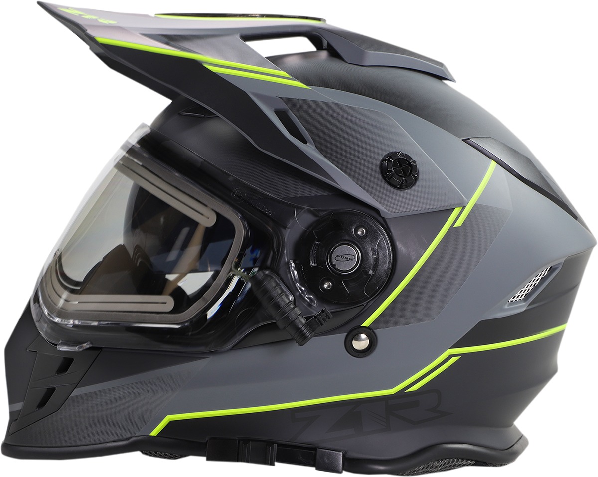 Range Bladestorm Dual-Sport Snow Helmet X-Large - Gray/Black/Yellow - Click Image to Close