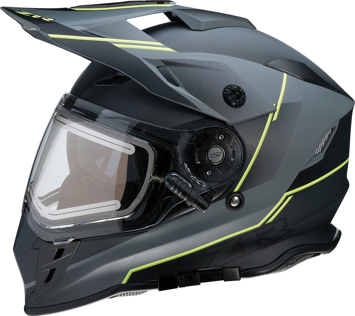 Range Bladestorm Dual-Sport Snow Helmet Small - Gray/Black/Yellow - Click Image to Close