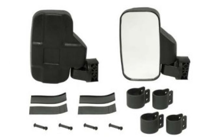 Bronco UTV Side View Mirror Pair with Clamps for 1.75 and 2 Inch Tubes - UTV side mirrors with clamps for 1.75" & 2" tubes - Click Image to Close