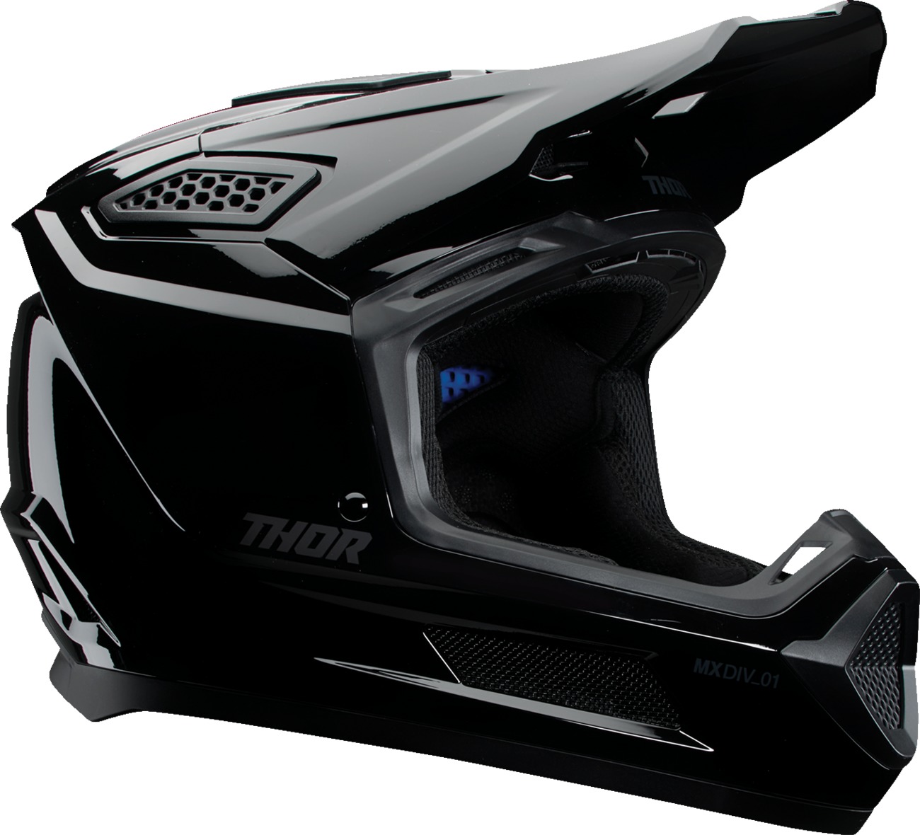 Thor Fleet Blackout Helmet XS Black - MX helmet with ERT and vented design - Click Image to Close