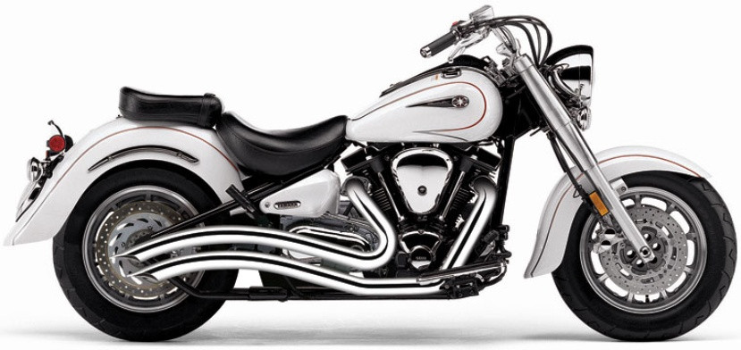 Speedster Swept Full Exhaust - 99-07 Yamaha Road Star 1600 & 1700 - Click Image to Close