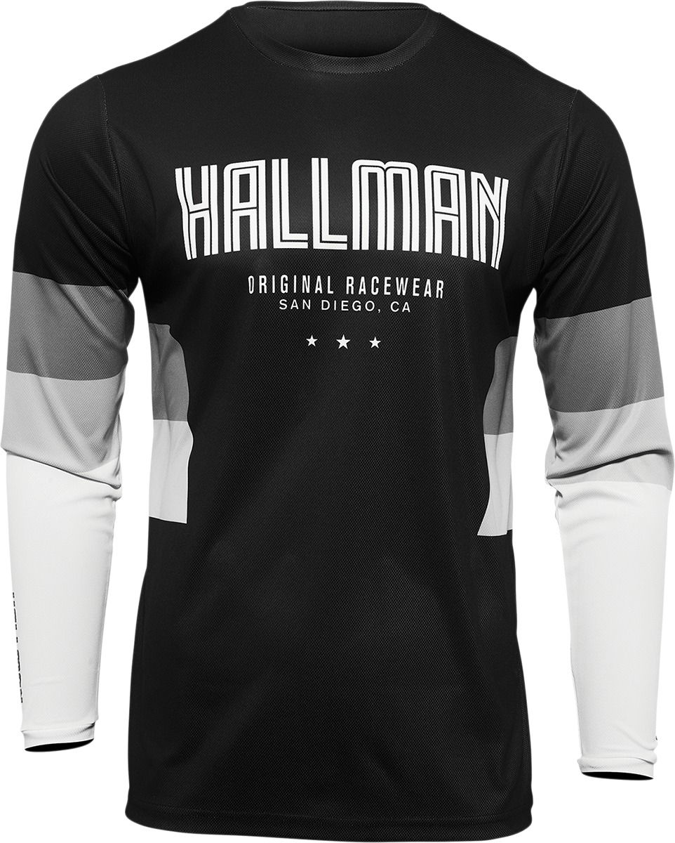 THOR Hallman Differ Draft Jersey Black White XL Men's - Performance jersey, Black/White, XL, Men's - Click Image to Close