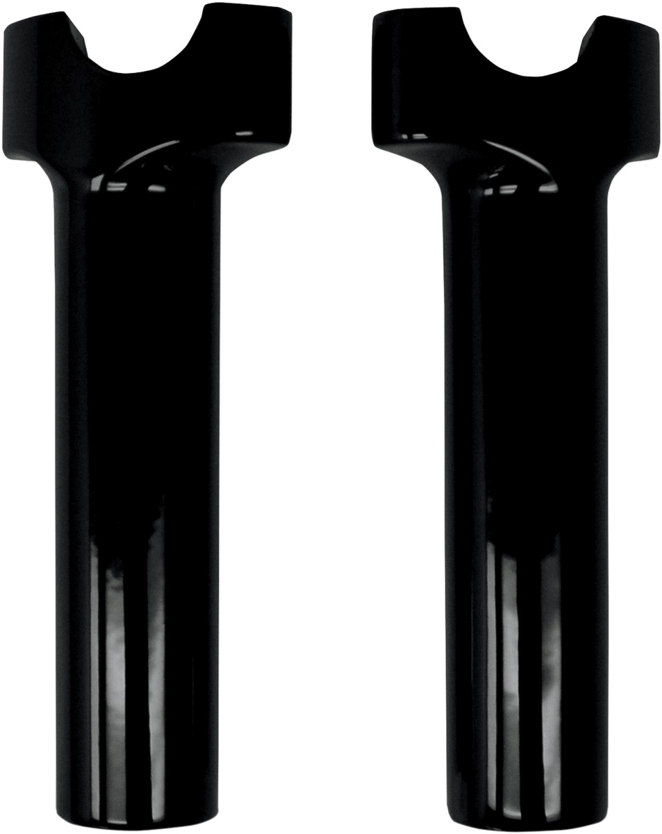 Drag Specialties Buffalo 6in Straight Handlebar Risers Black Pair - 6in straight billet risers, fits 1in bars, Black - Click Image to Close
