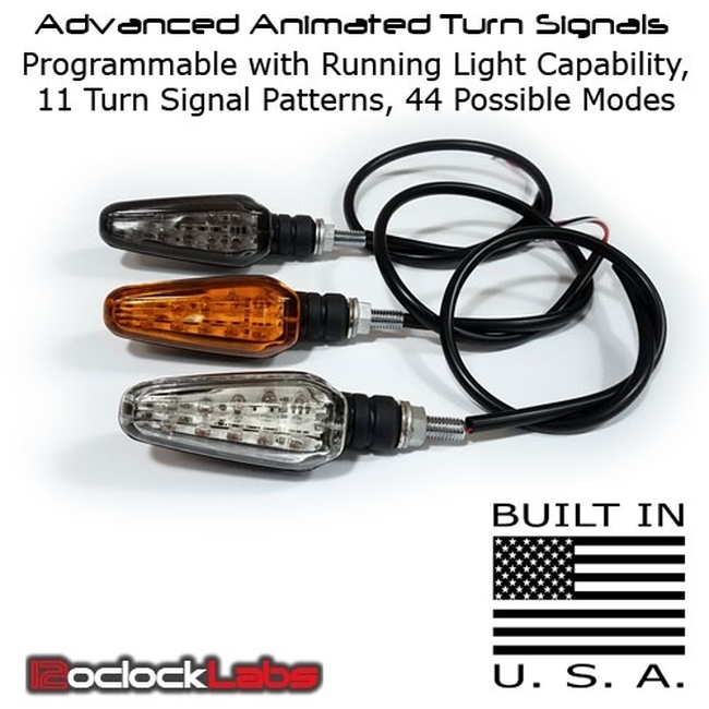Advanced Programmable Animated Front Turn Signals - for Suzuki DRZ400 S/SM - Click Image to Close