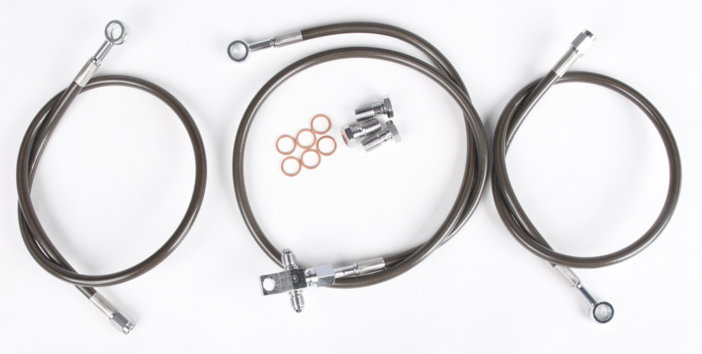 Front Brakeline Kit +2" Smoke - For 87-06 Yamaha YFZ350 Banshee - Click Image to Close