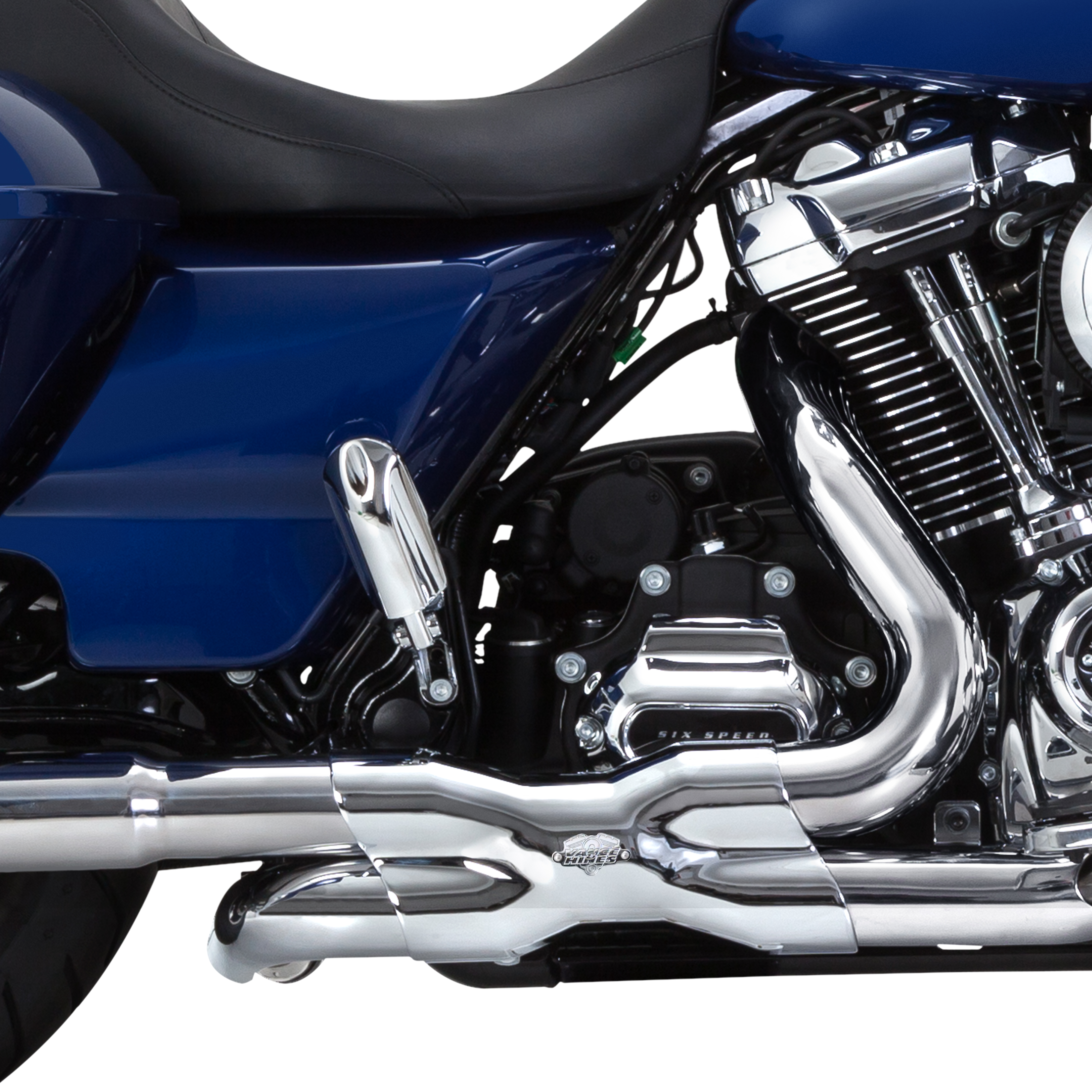 Chrome Dual Headpipes - Fits Many 17-22 Harley Davidson Touring FLH FLT - Click Image to Close