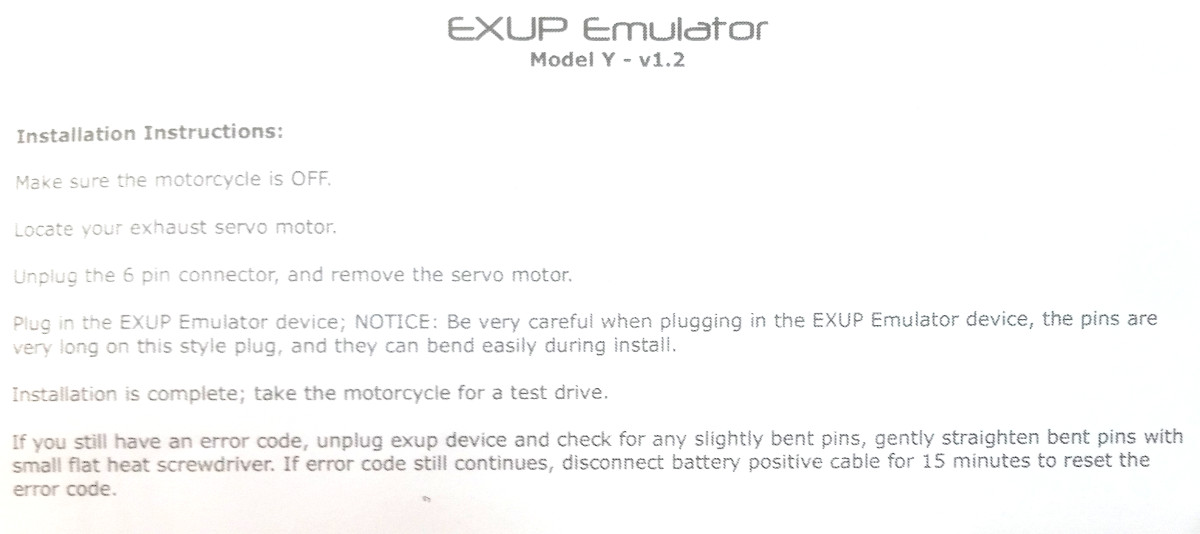 EXUP Servo Emulator - For Yamaha w/ 6 pin EXUP plug - Click Image to Close