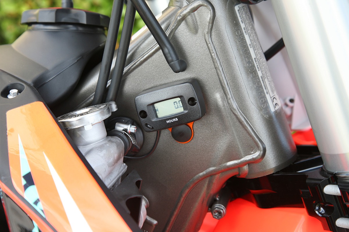 Hour Meter Mount for KTM - Anodized Orange - Click Image to Close