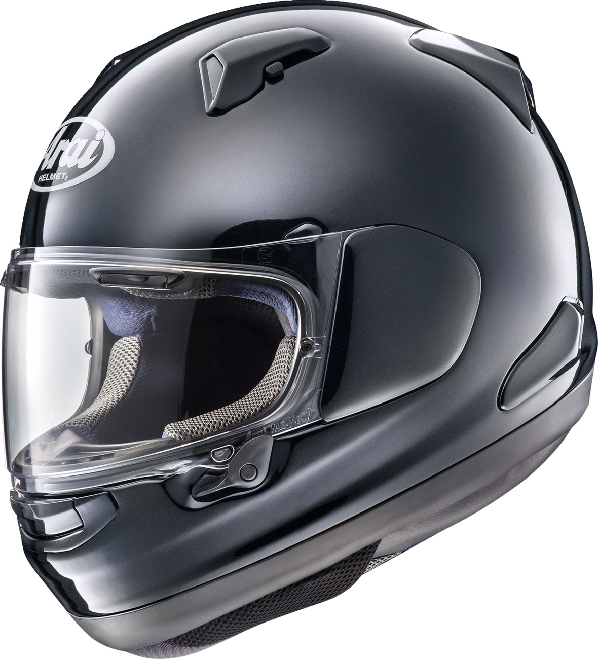 Arai Signet-X Solid Helmet XL Pearl Black - Full-face vented helmet in Pearl Black, XL - Click Image to Close