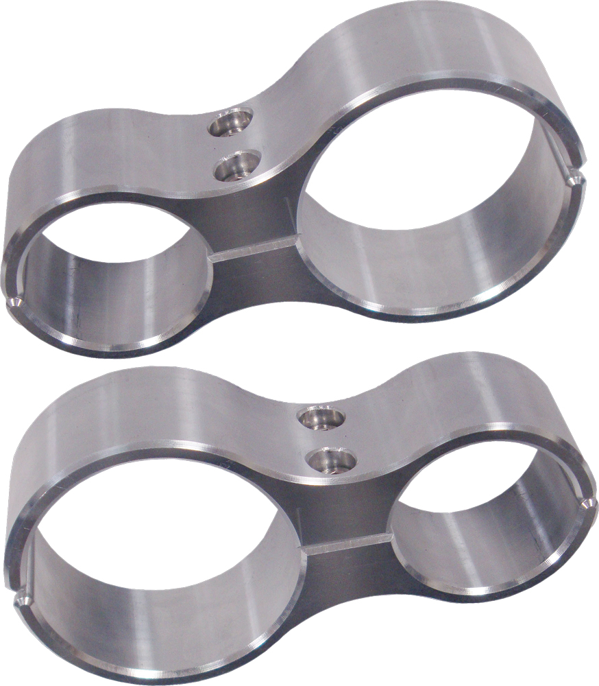 Polished Shock Clamps - 1.75" Cage / 2.5" Shock Reservoir For RZR - Click Image to Close