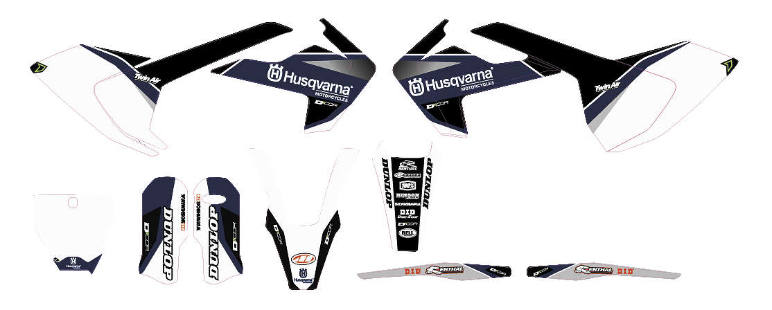 Raceline Graphics Complete Kit White Background Fits 16+ Husqvarna Big Bikes - Click Image to Close