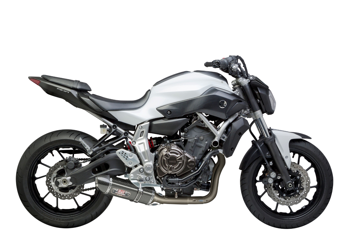 Race R77 Works Carbon Fiber Stainless Steel Full Exhaust - For Yamaha FZ-07 MT-07 XSR700 R7 - Click Image to Close