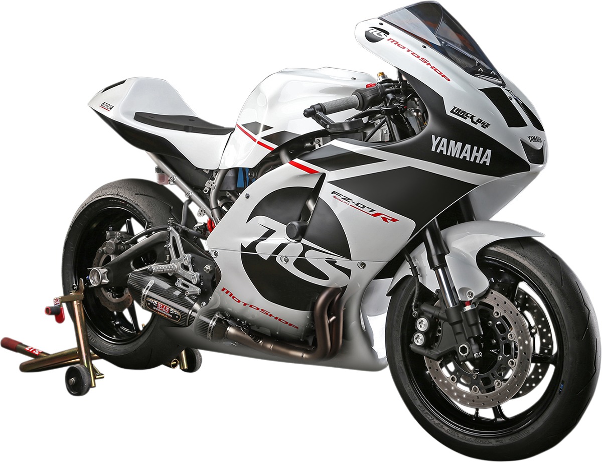 Race R77 Works Carbon Fiber Stainless Steel Full Exhaust - For Yamaha FZ-07 MT-07 XSR700 R7 - Click Image to Close