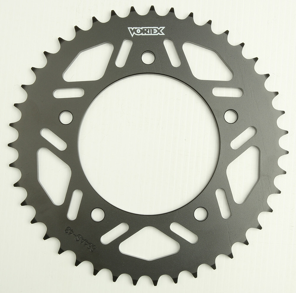 Vortex Racing Steel Rear Sprocket 520 43T Black For Yamaha - 43T 520 steel rear sprocket, black For Yamaha models - Click Image to Close