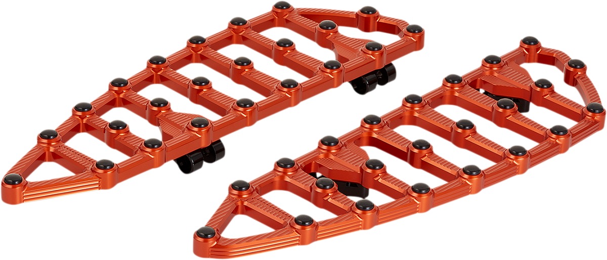 Arlen Ness MX Driver Floorboards - Orange - Click Image to Close