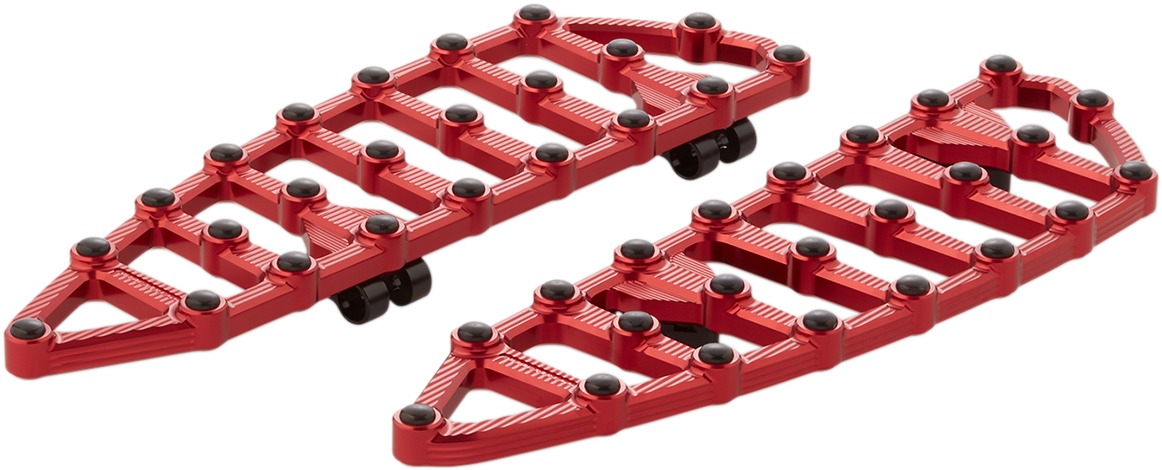Arlen Ness MX Floorboards Red - Driver Boards 06-893 - Click Image to Close