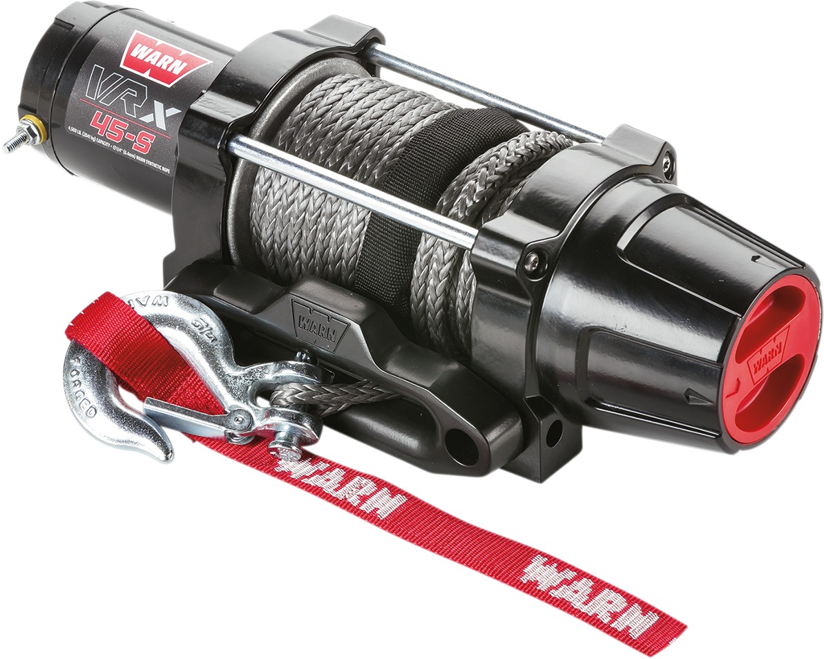 Warn VRX 4500-S Winch with Synthetic Rope Black - Click Image to Close