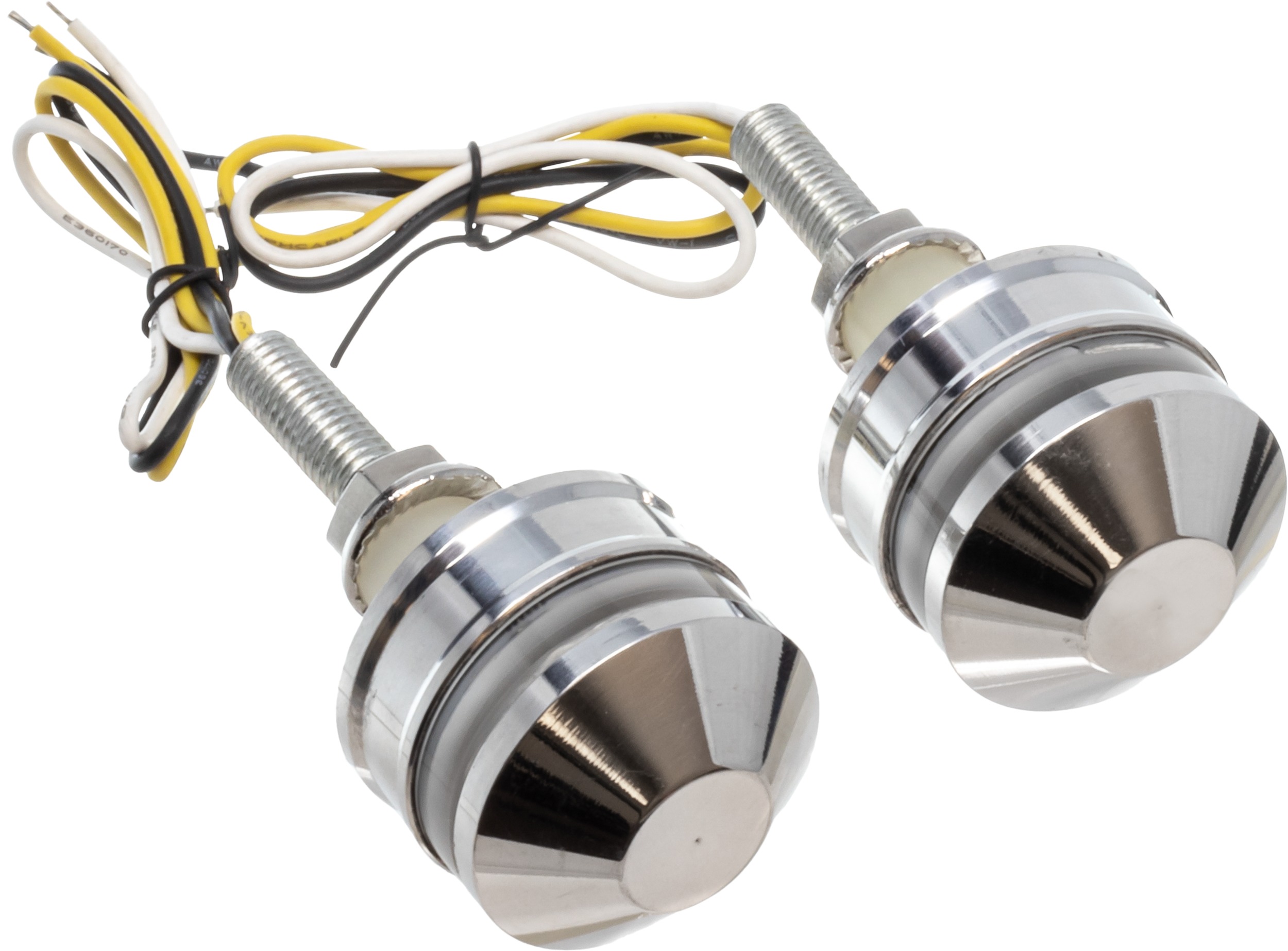 Letric Lighting Grip Indicator Lights Polished Cap White/Amb - Click Image to Close