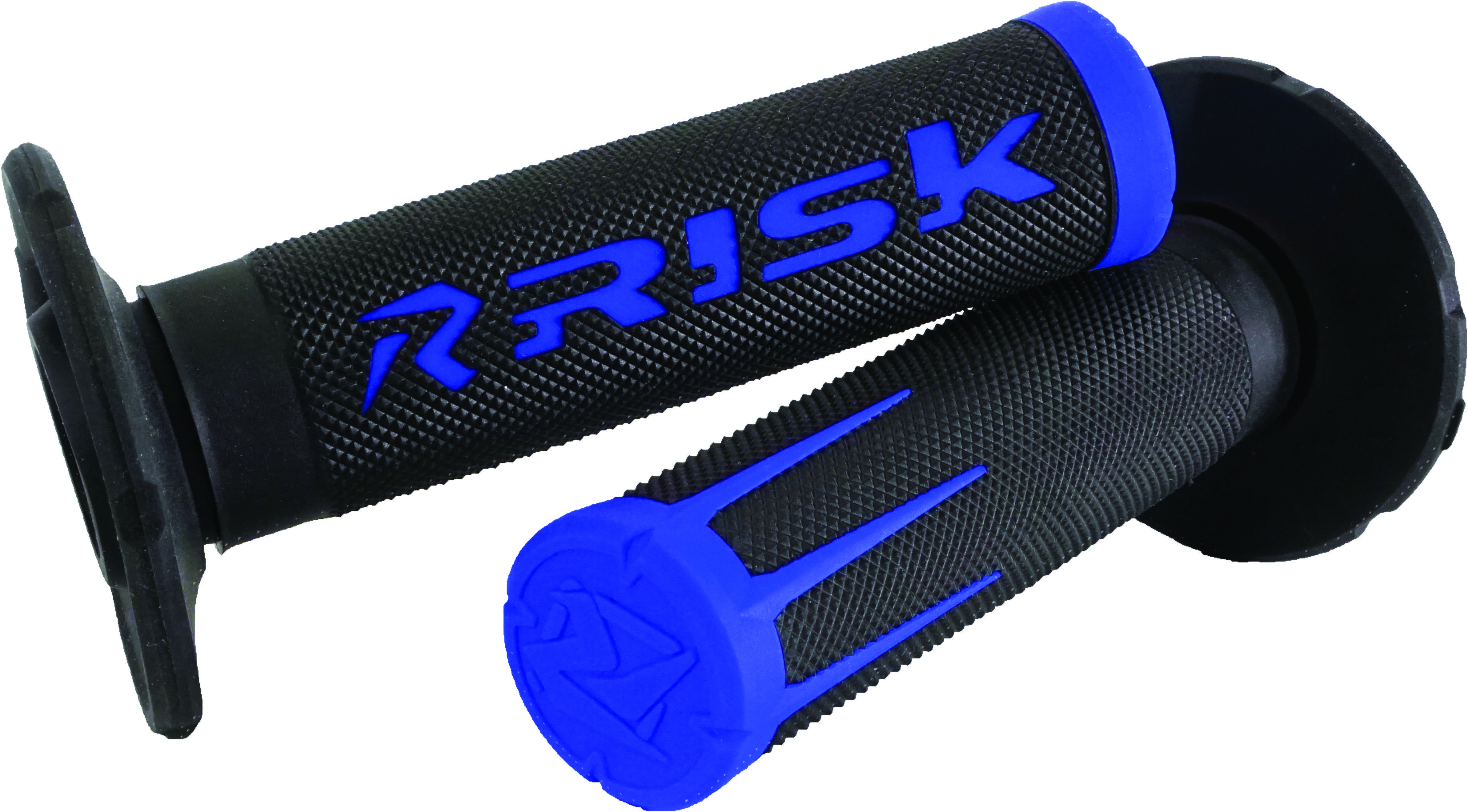 Fusion 2.0 Motorcycle Grips Blue - Click Image to Close