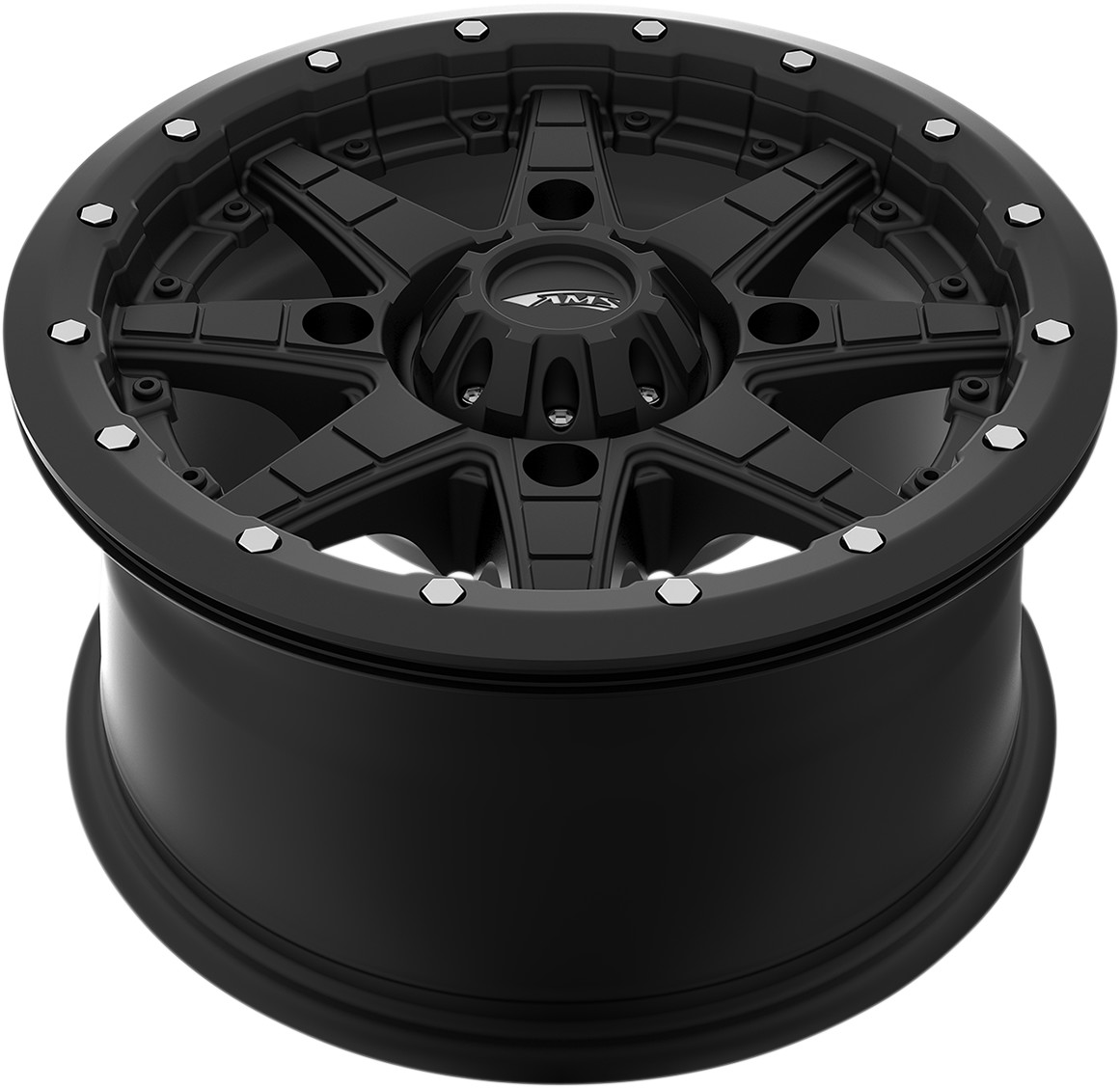 Roll'n 106 Black Beadlock Wheel - 15x7 4/137 5+2 - Click Image to Close