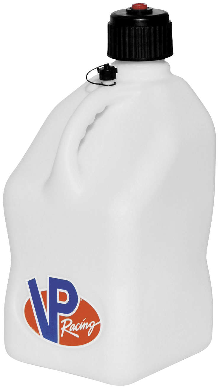 5.5 Gallon Motorsports Fluid Container - White Jug, Black Top - Click Image to Close