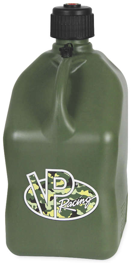 5.5 Gallon Motorsports Fluid Container - "Camo" - OD Green Jug & Black Top - Click Image to Close