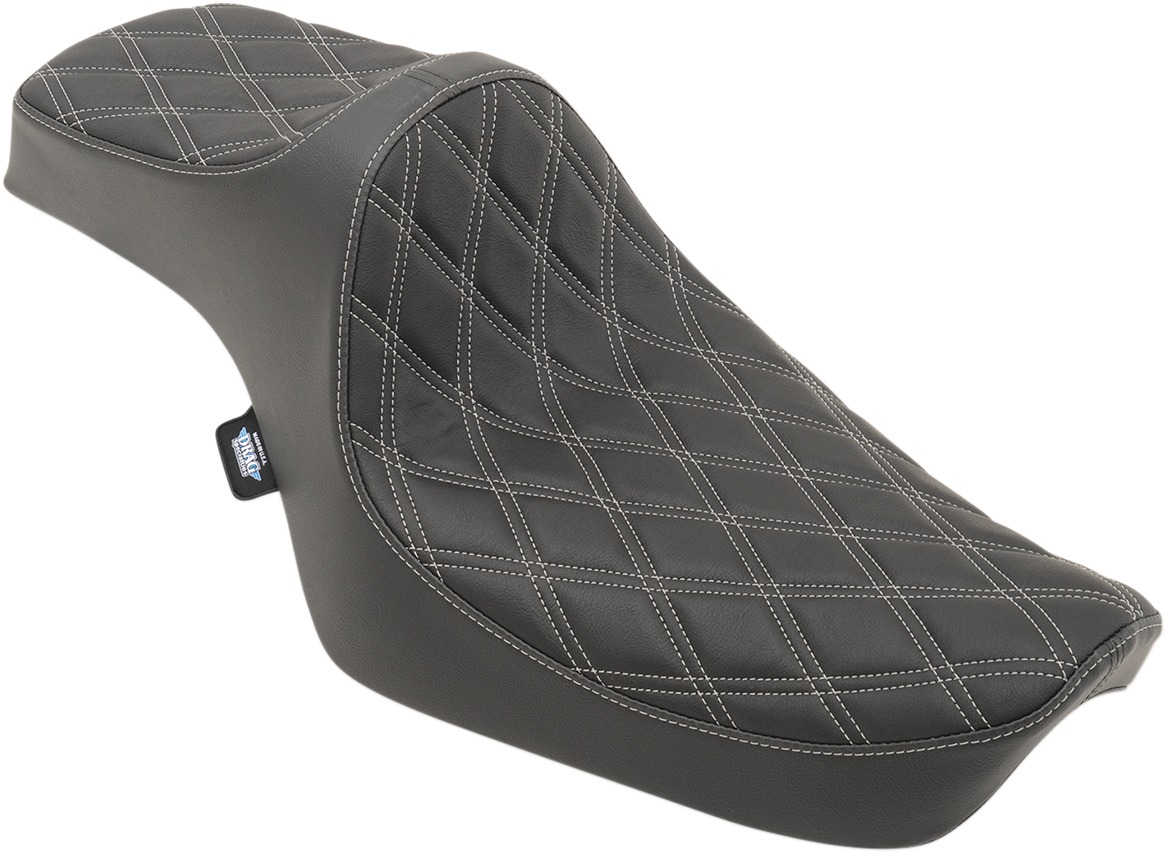 Drag Specialties Predator III Seat Black Silver For Harley Sportster - Predator III seat for Harley-Davidson Sportster models - Click Image to Close