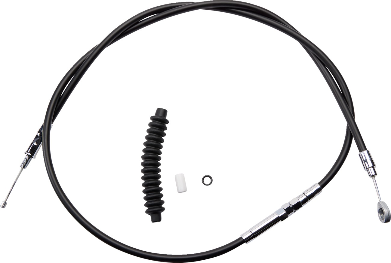 Drag Specialties High-Efficiency Clutch Cable Black +4" For Harley-Davidson - Black +4" clutch cable For Harley-Davidson models - Click Image to Close