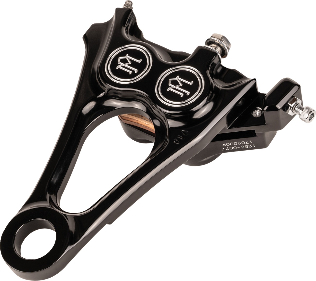 Performance Machine 4-Piston Rear Brake Caliper Contrast Cut For Harley-Davidson Softail - Click Image to Close