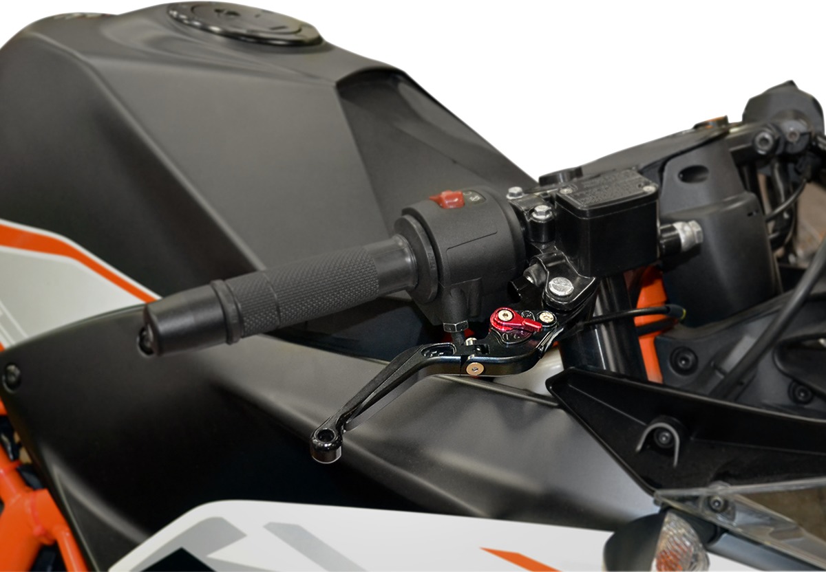 MGP Mechanical Brake/Clutch Lever Set - Black - For 14-19 KTM RC390 - Click Image to Close