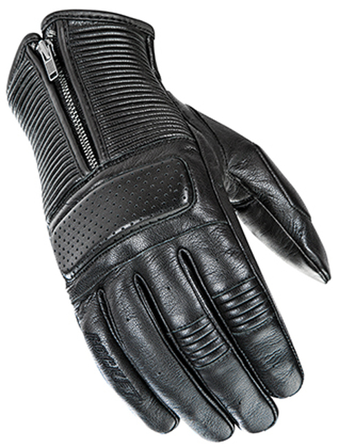 Joe Rocket Cafe Racer Gloves Black Small Men's - Classic leather gloves in black, size small, men's - Click Image to Close