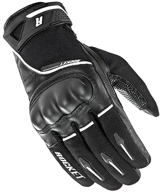 Joe Rocket Super Moto Glove Black/White Mens Medium - Mens medium moto gloves, black/white - Click Image to Close