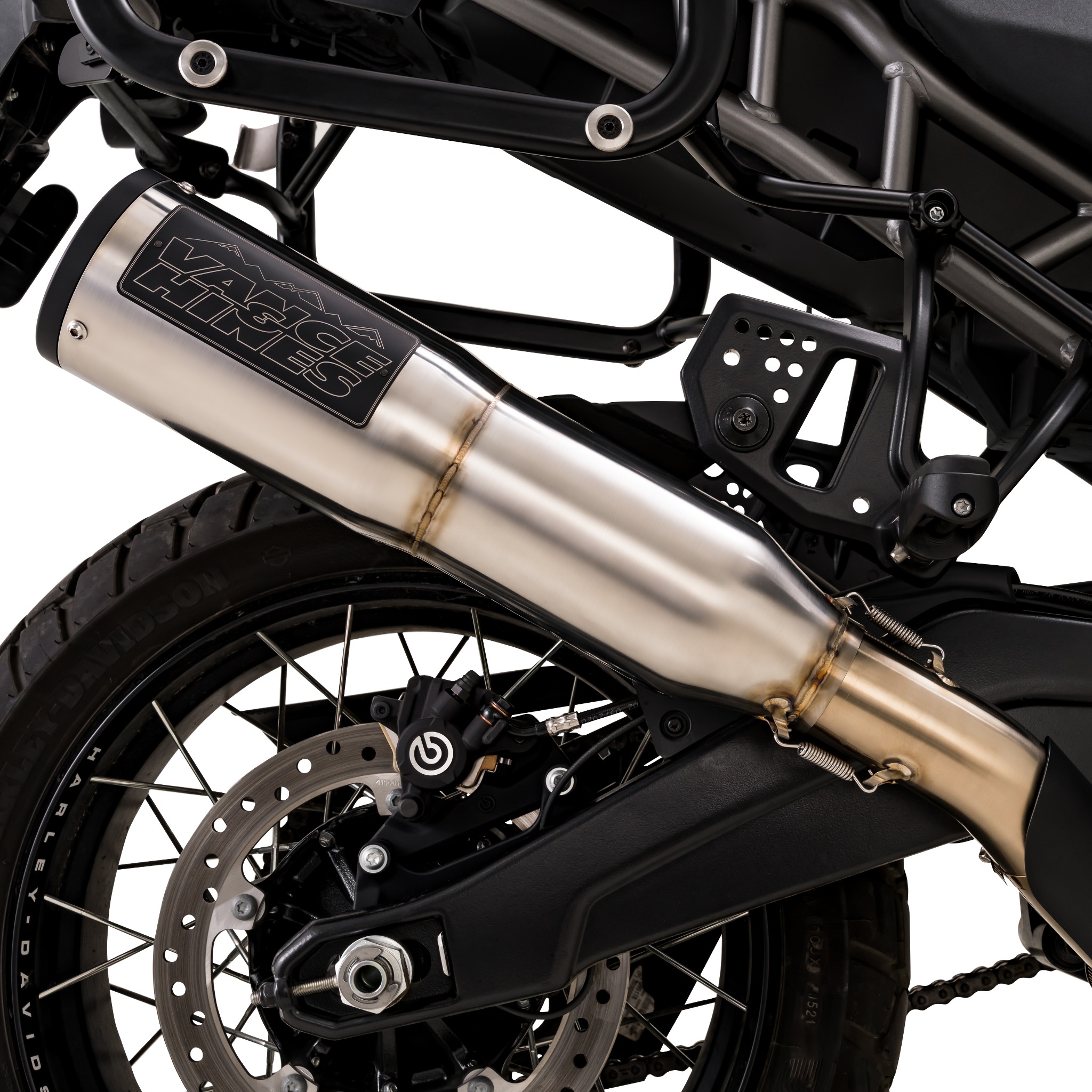 Adventure Hi-Output 450 Slip On Exhaust Muffler - For H-D RA1250 Pan America - Click Image to Close