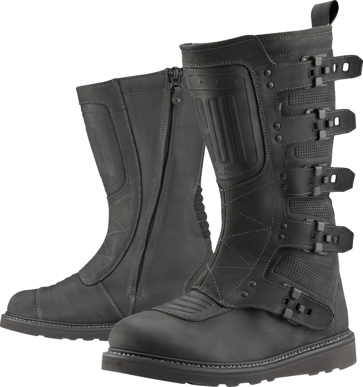 ICON Elsinore 2 Boots Black Men's Size 11.5 - Premium leather riding boots, Black, Size 11.5 - Click Image to Close