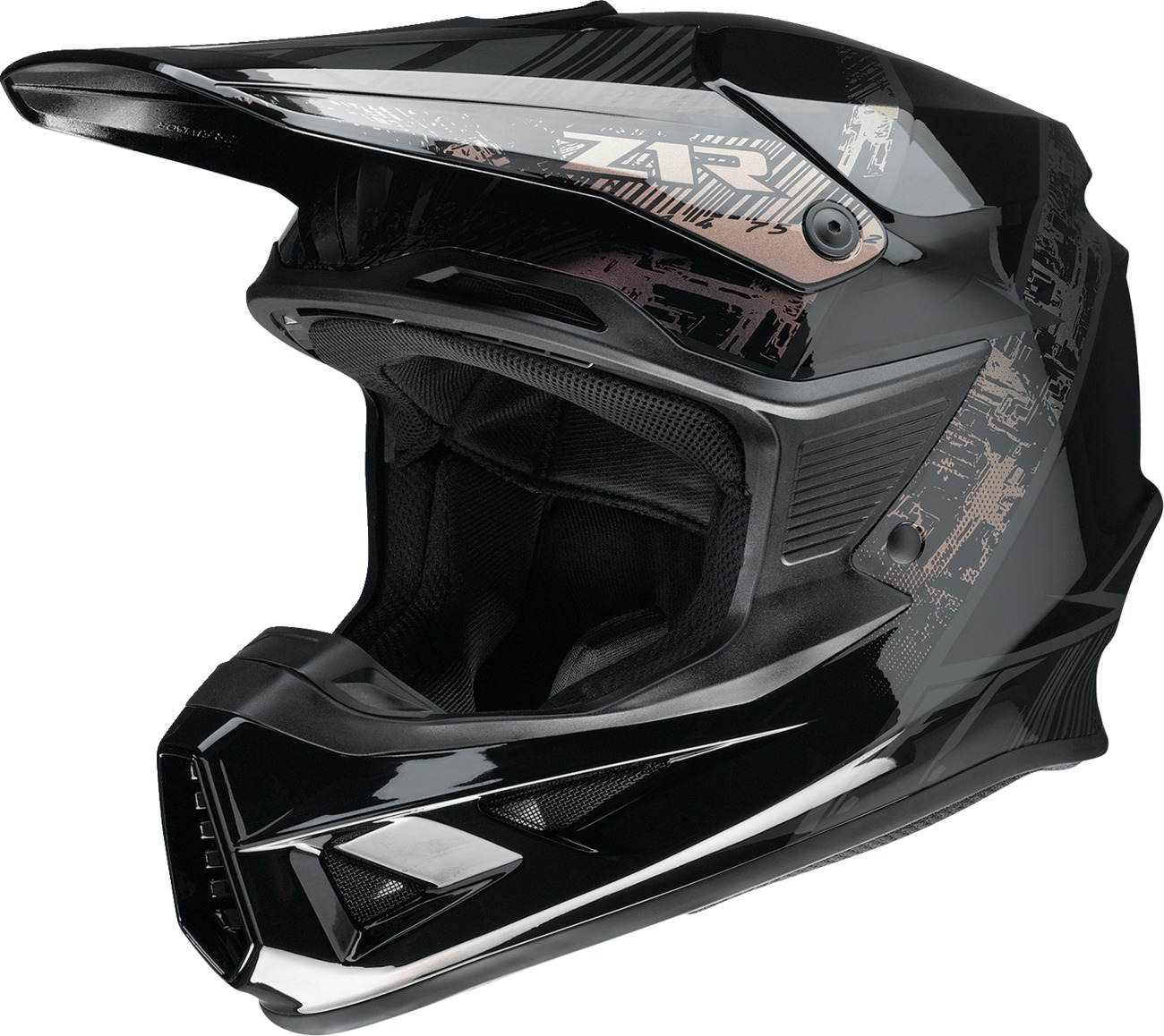 Z1R F.I. Fractal MIPS Helmet XS Black/Gold - MX helmet with MIPS technology - Click Image to Close