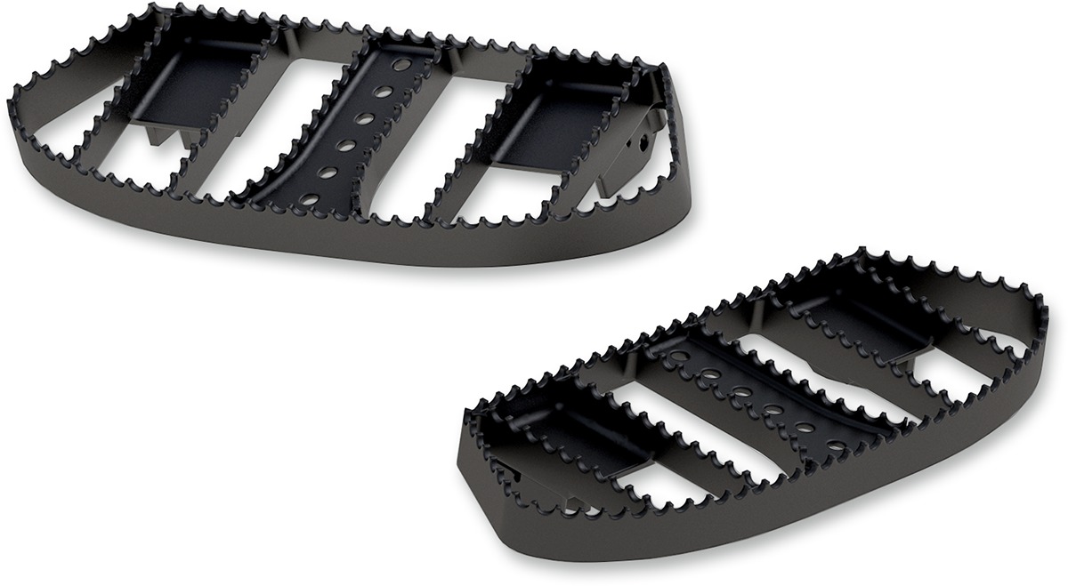Serrated Driver Floorboards - Black - Click Image to Close