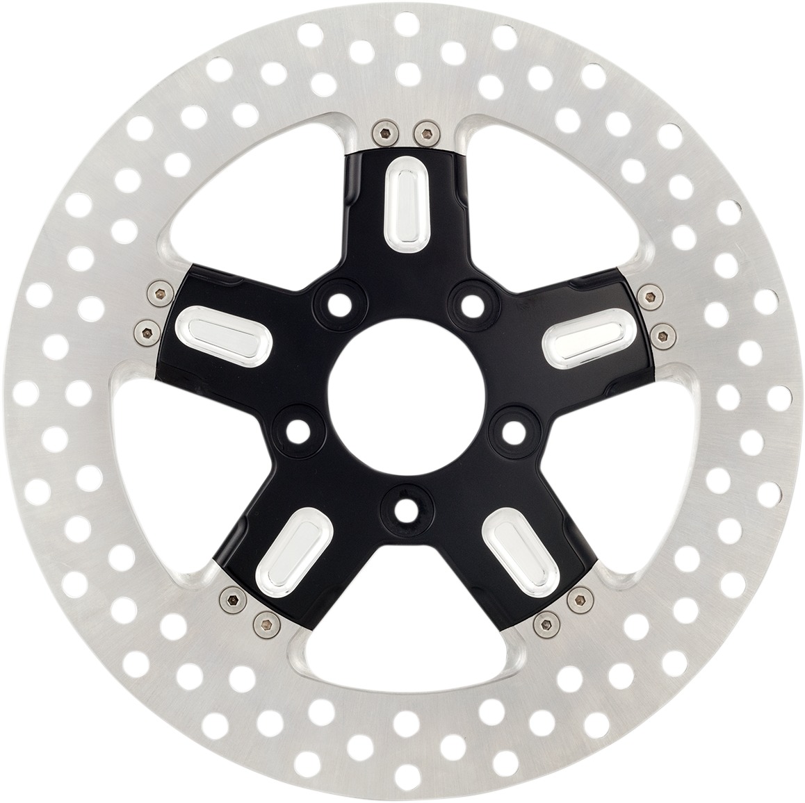 Formula Floating Rear Brake Rotor 300mm Contrast Cut - For Harley - Click Image to Close