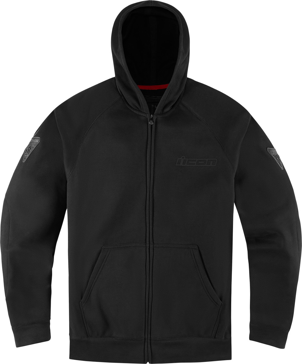 ICON Uparmor Hoodie Black Men's Large - Men's armored hoodie in black, size large - Click Image to Close